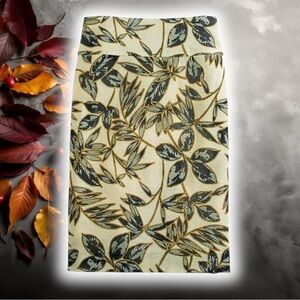 J. Crew ‘Gold Botanical Foil Leaf Pencil Skirt’ Size 4